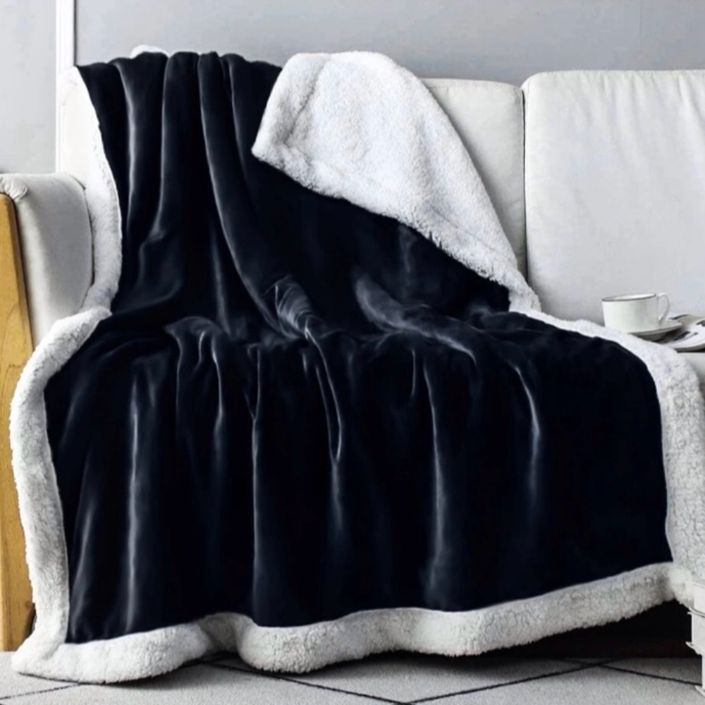Everlasting Comfort Luxury Polyester Throw Blanket - Soft, 65”x50” (Meteorite)